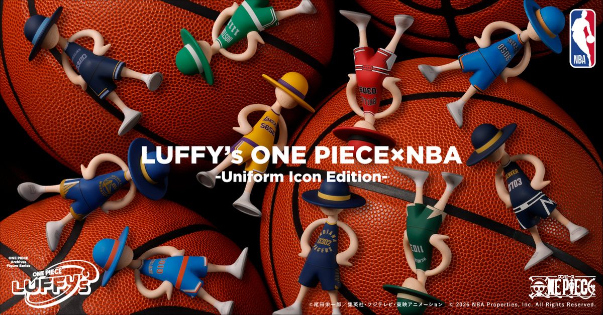 The ten team-uniform designs in LUFFY's One Piece × NBA Uniform Icon Edition.