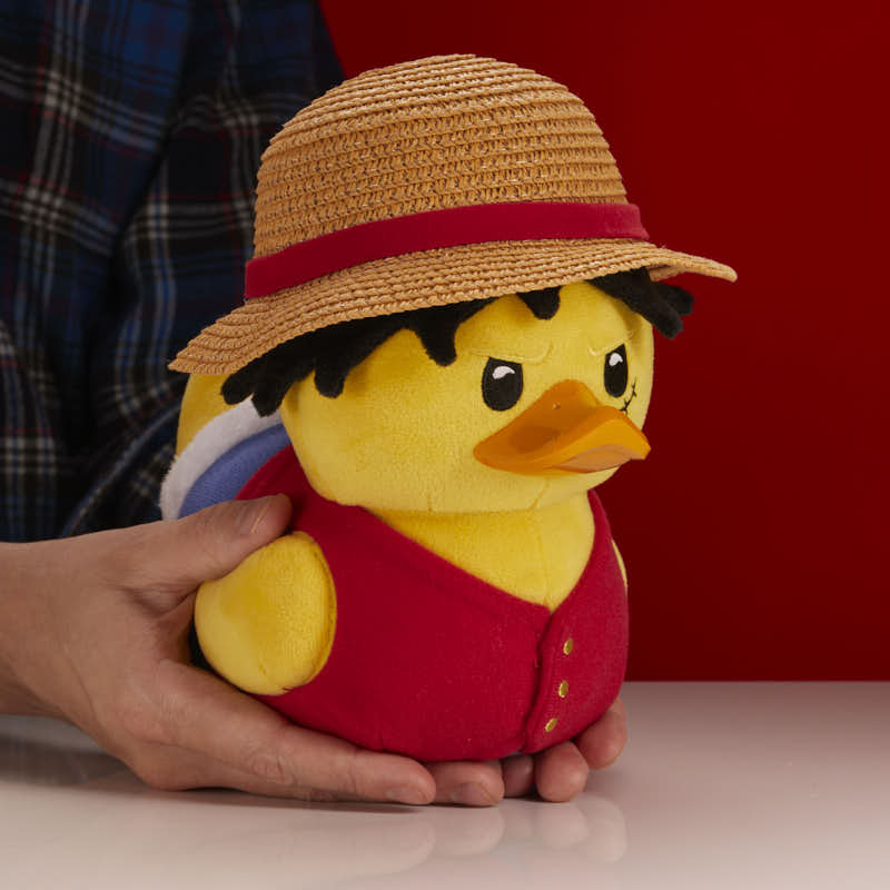 The official One Piece Luffy TUBBZ plush with straw hat and red vest.